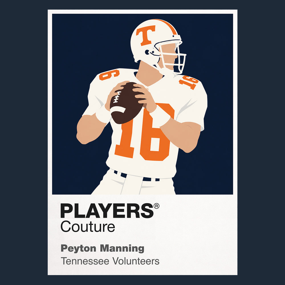 Peyton Manning Tennessee Volunteers American Football Icon Frame Men's T-Shirt