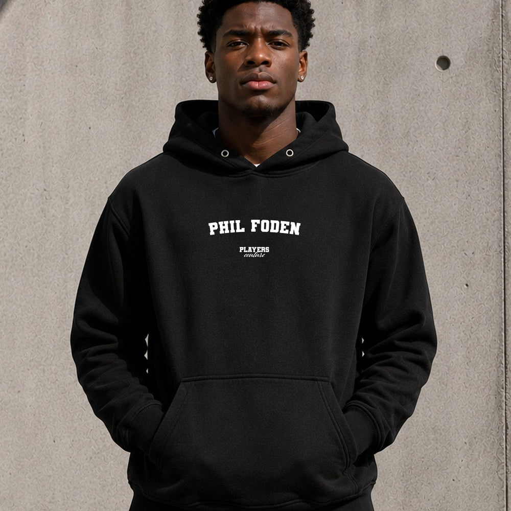 Phil Foden name-print hoodie - black