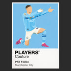 Phil Foden Manchester City black Icon Frame artwork detail