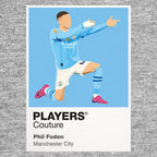 Phil Foden Manchester City grey Icon Frame artwork detail