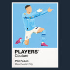 Phil Foden Manchester City navy Icon Frame artwork detail