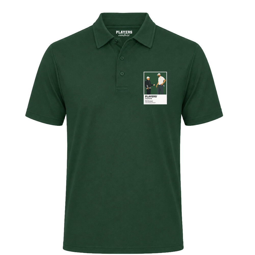 Phil Kenyon Golf Icon Frame Men's Polo Shirt - Bottle Green