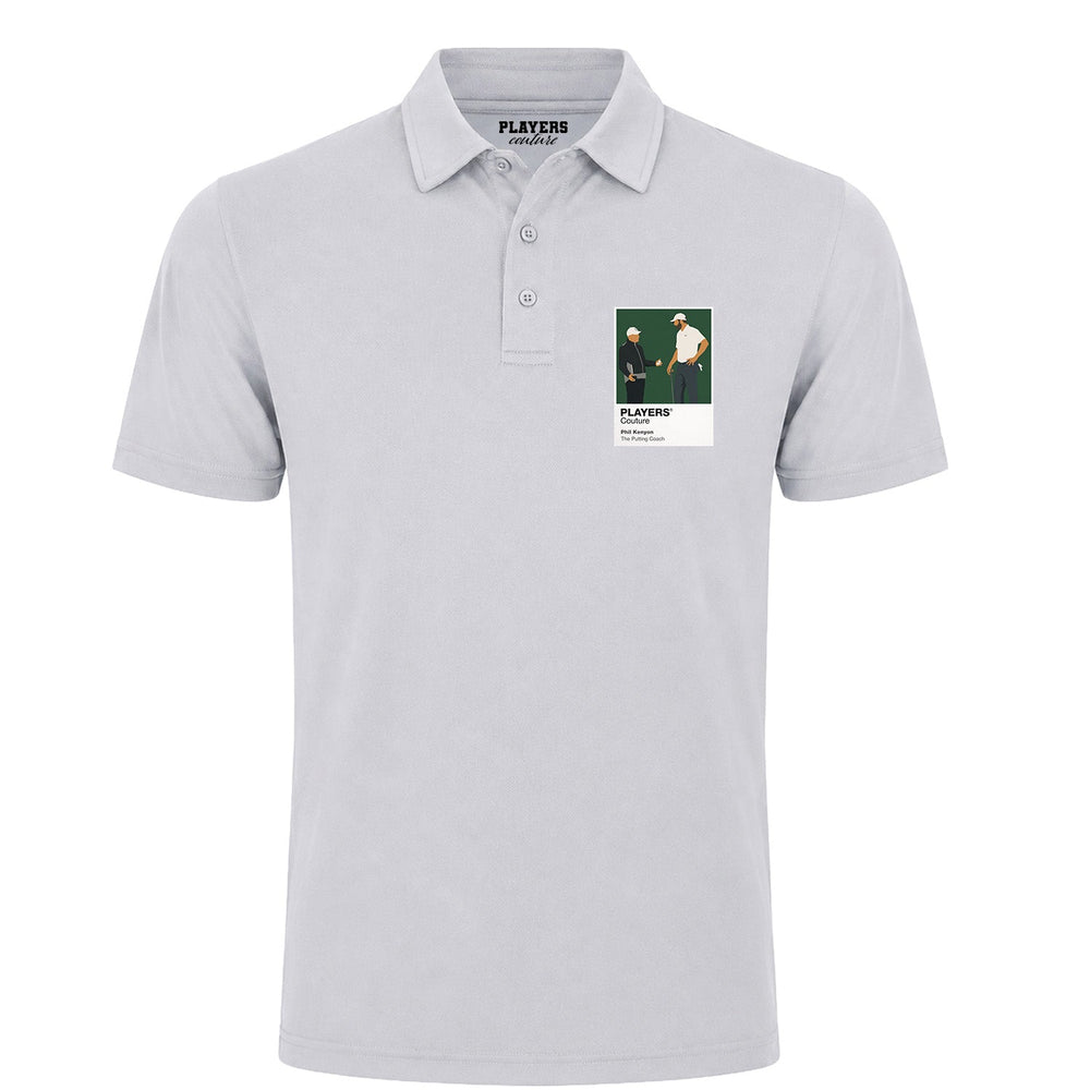 Phil Kenyon Golf Icon Frame Men's Polo Shirt - Light Gray