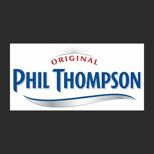 Phil Thompson Logo Men's Hoodie – black close-up detail shot of the Phil Thompson Players Couture logo design