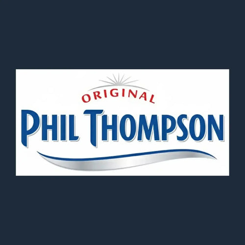 Phil Thompson Logo Men's Hoodie – navy close-up detail shot of the Phil Thompson Players Couture logo design