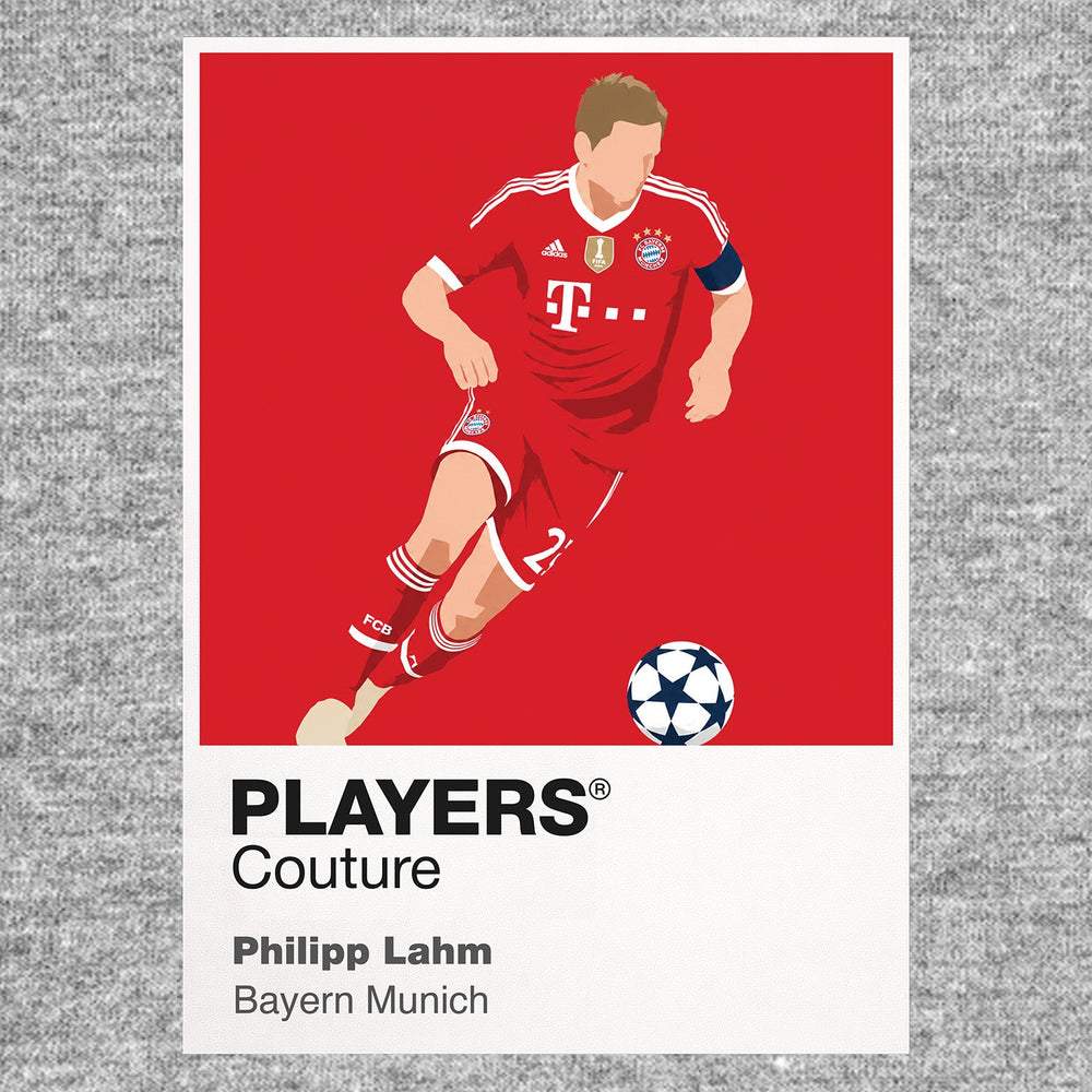 Philipp Lahm Bayern Munich grey Icon Frame artwork detail