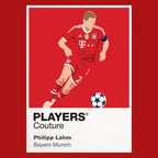 Philipp Lahm Bayern Munich red Icon Frame artwork detail
