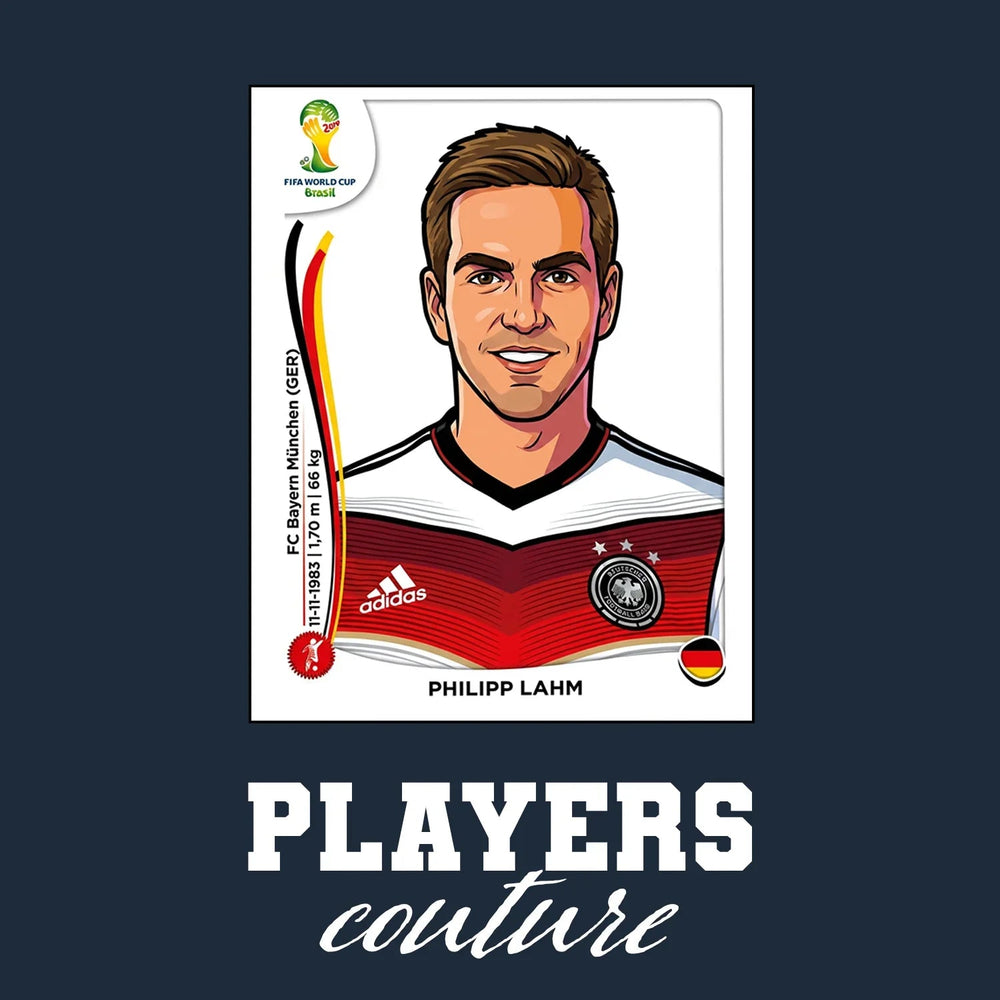 Philipp Lahm World Cup Sticker Men's Hoodie – philipp lahm navy Players Couture design
