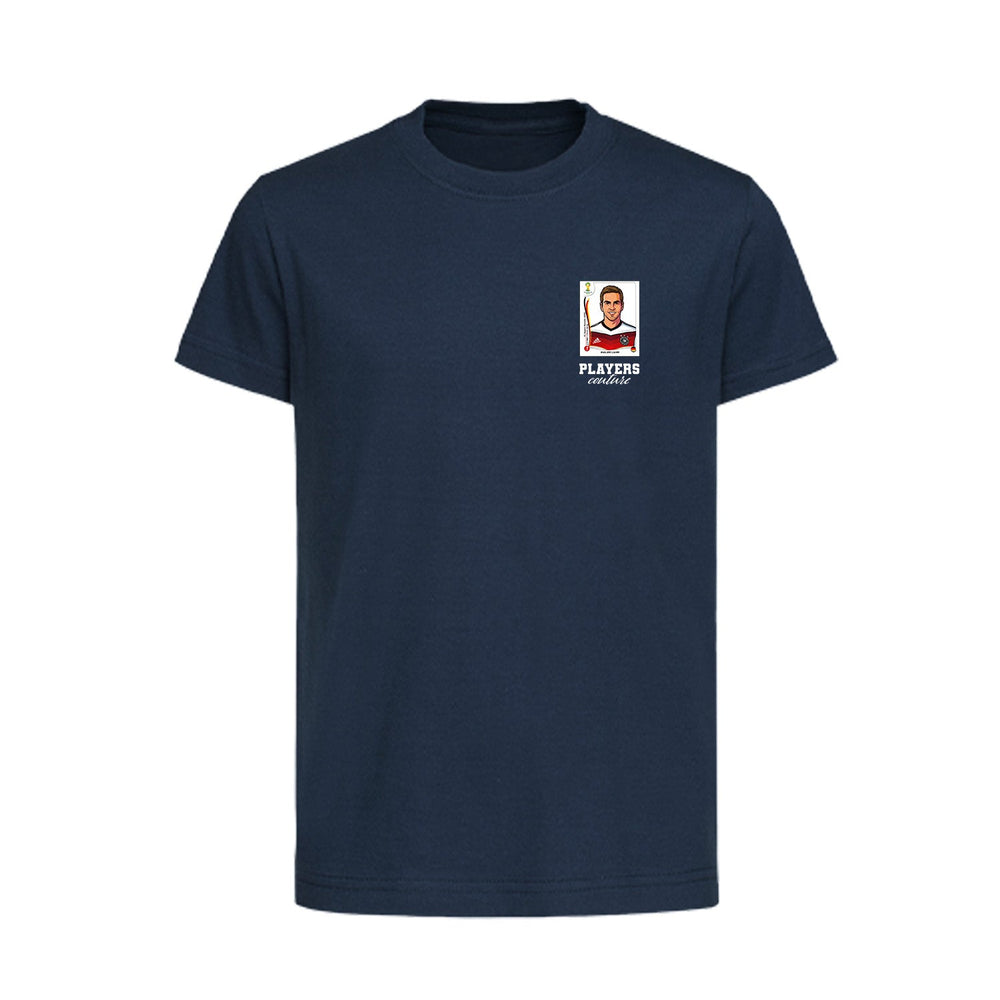 Philipp Lahm World Cup Sticker Kids T-Shirt – philipp lahm sticker kids navy tshirt Players Couture design