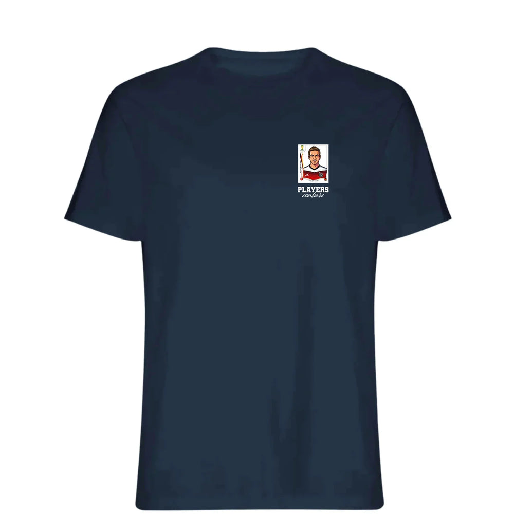 Philipp Lahm World Cup t-shirt – navy men's t-shirt featuring the Philipp Lahm World Cup Players Couture logo