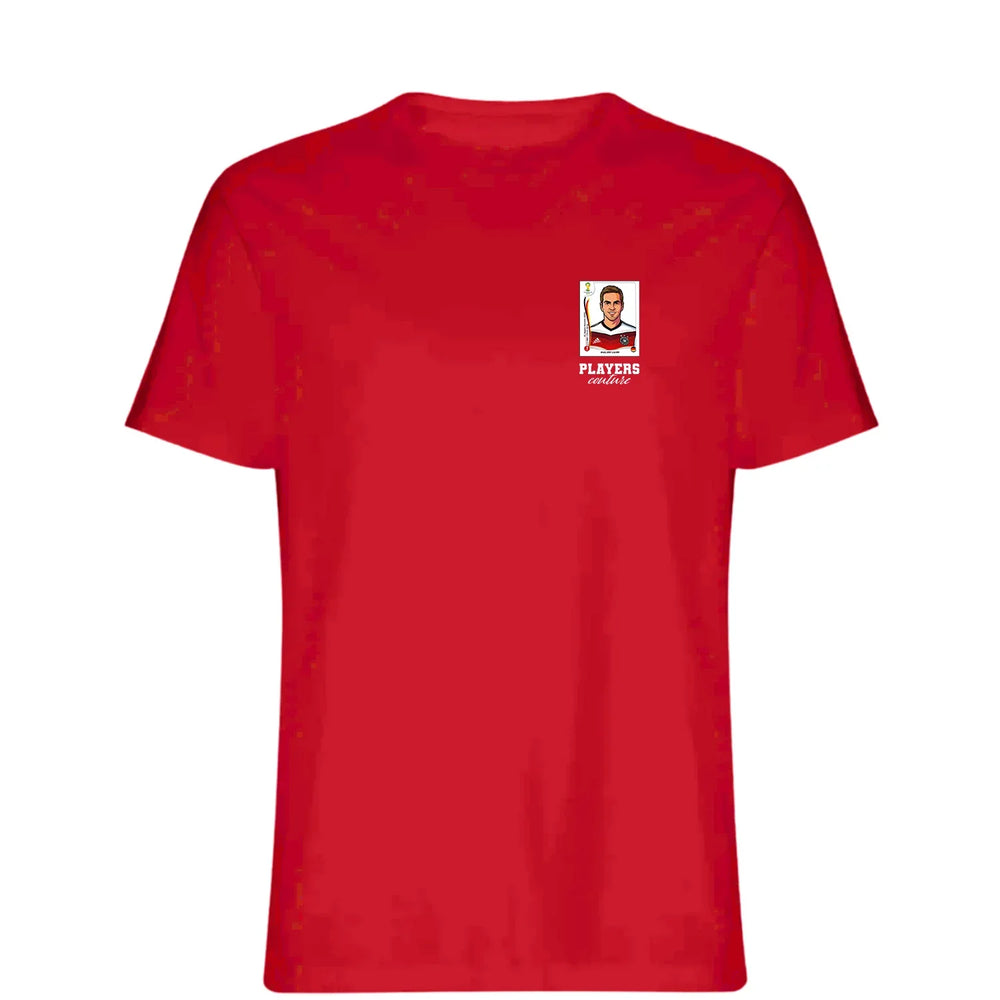 Philipp Lahm World Cup t-shirt – red men's t-shirt featuring the Philipp Lahm World Cup Players Couture logo