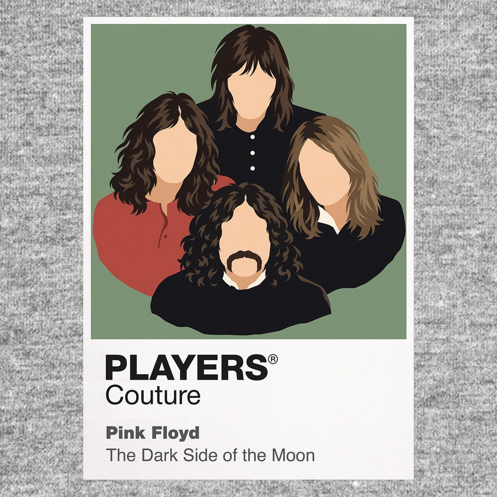 Pink Floyd Pink Floyd's classic band silhouette and atmospheric progressive-rock identity Icon Frame artwork in grey