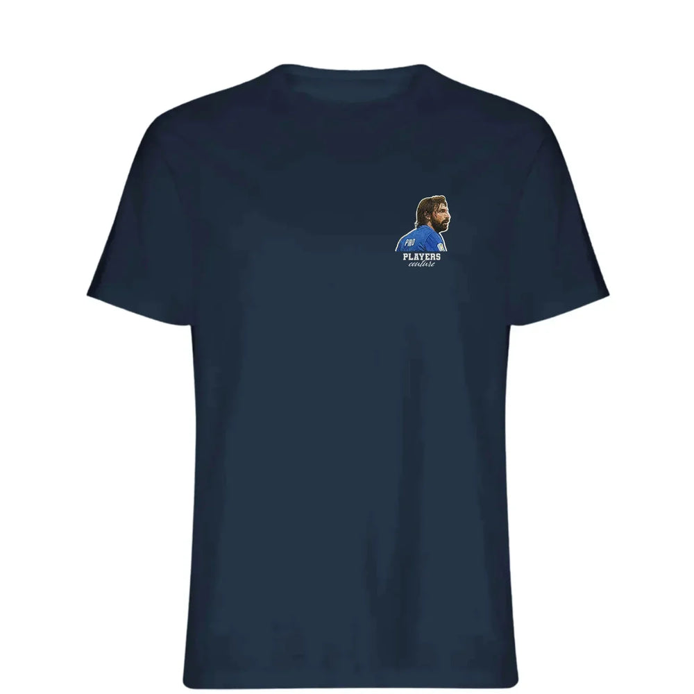 Andrea Pirlo t-shirt – navy men's t-shirt featuring the Andrea Pirlo Players Couture logo