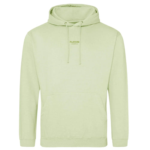 Essentials Collection hoodie – navy men's hoodie with white Essentials Collection letters and Players Couture logo on the