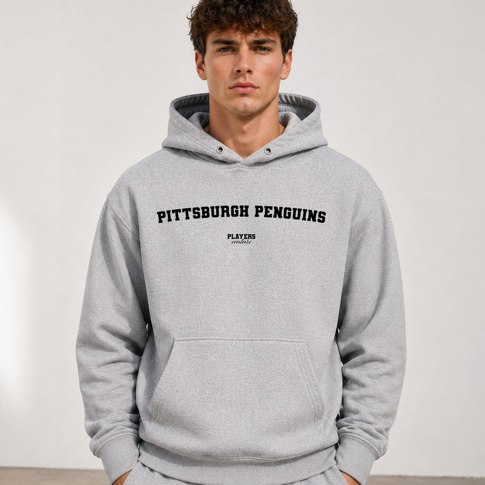 Pittsburgh Penguins name-print hoodie - grey