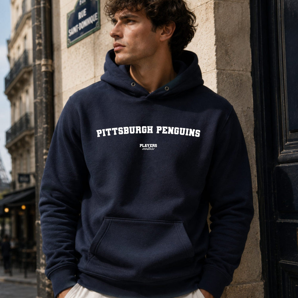 Pittsburgh Penguins name-print hoodie - navy