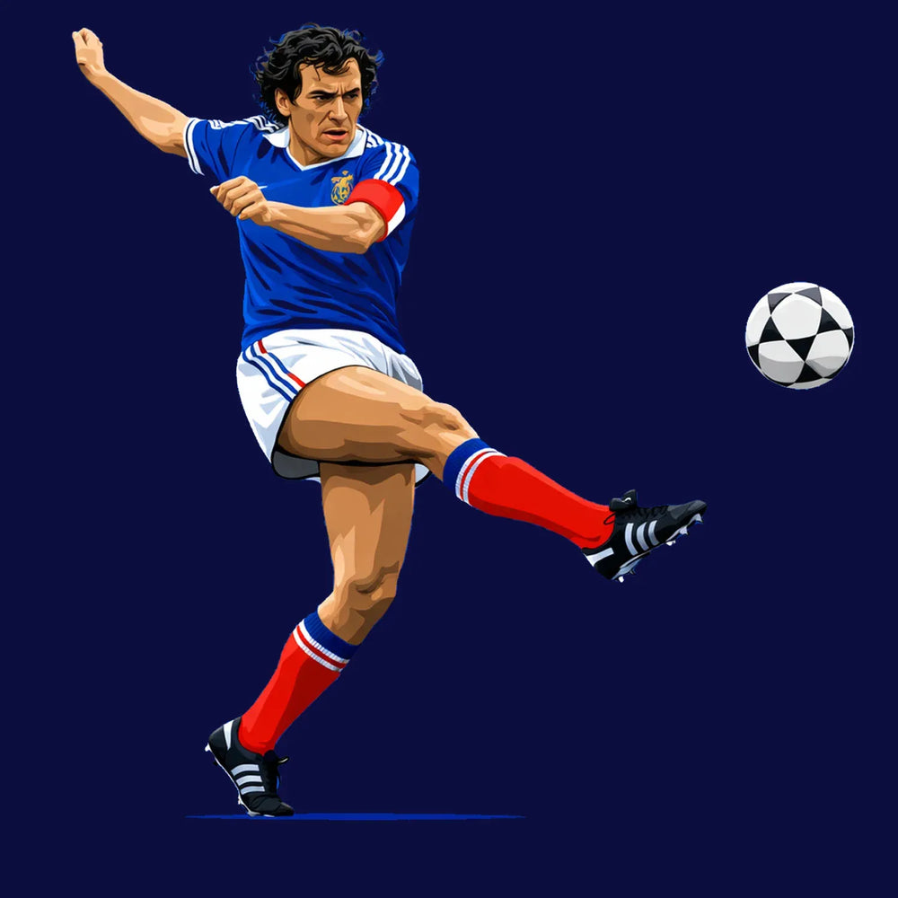 Michel Platini Icon Players Couture Men's Navy Hoodie