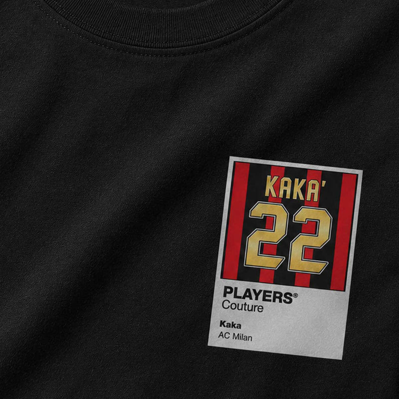 Black t-shirt with a 'Kaka' 22' label on a black background