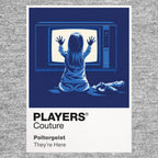 Poltergeist Carol Anne before the glowing television as supernatural light enters the suburban home Icon Frame artwork in grey
