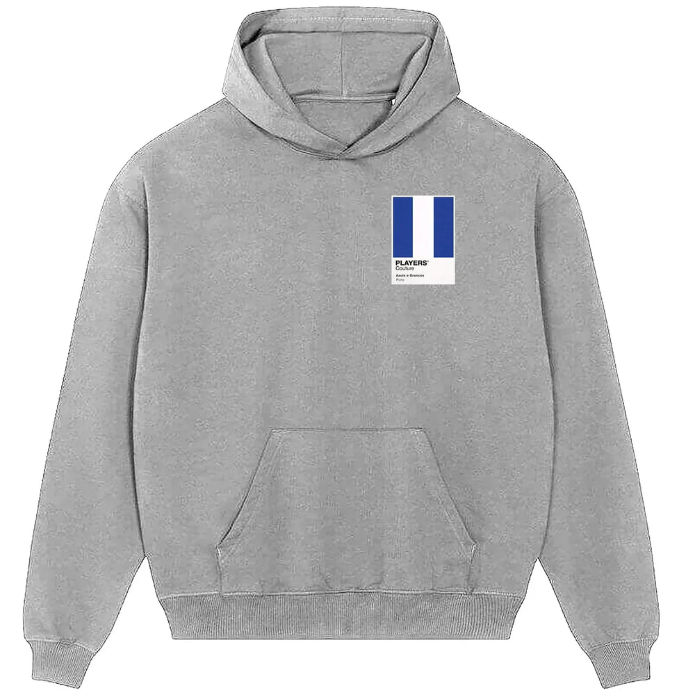 Porto hoodie – grey men's hoodie featuring the Porto Players Couture logo