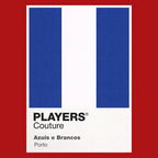 Porto Classic Football Shirt Colours Frame Men's Hoodie – close-up detail shot of the Porto Players Couture logo design