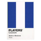 Porto Classic Football Shirt Colours Frame Men's T-Shirt – white close-up detail shot of the Porto Players Couture logo