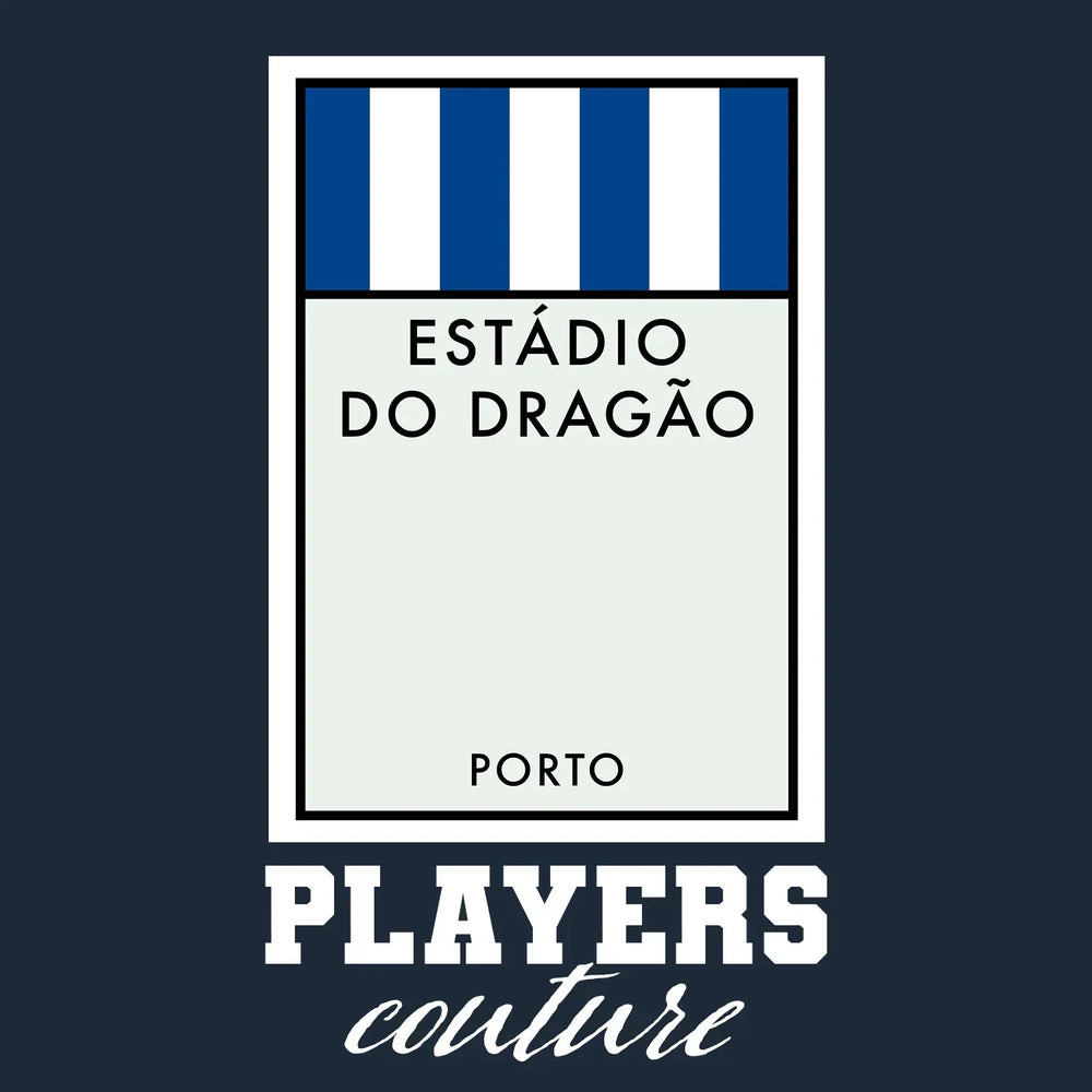 Porto hoodie – navy men's hoodie with white Porto letters and Players Couture logo on the chest
