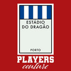 Porto Monopoly Card hoodie – red men's hoodie with white Porto Monopoly Card letters and Players Couture logo on the chest