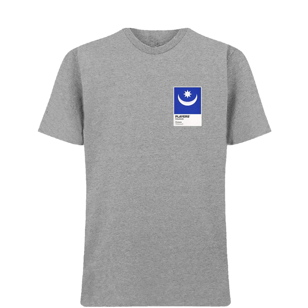 Portsmouth t-shirt – grey men's t-shirt featuring the Portsmouth Players Couture logo