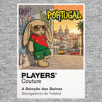 Portugal Football Cool Bunny Kids Hoodie – Portugal football cool bunny artwork close-up on Gray – Players Couture