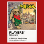 Portugal Football Cool Bunny Men's T-Shirt – Portugal football cool bunny artwork close-up on Red – Players Couture