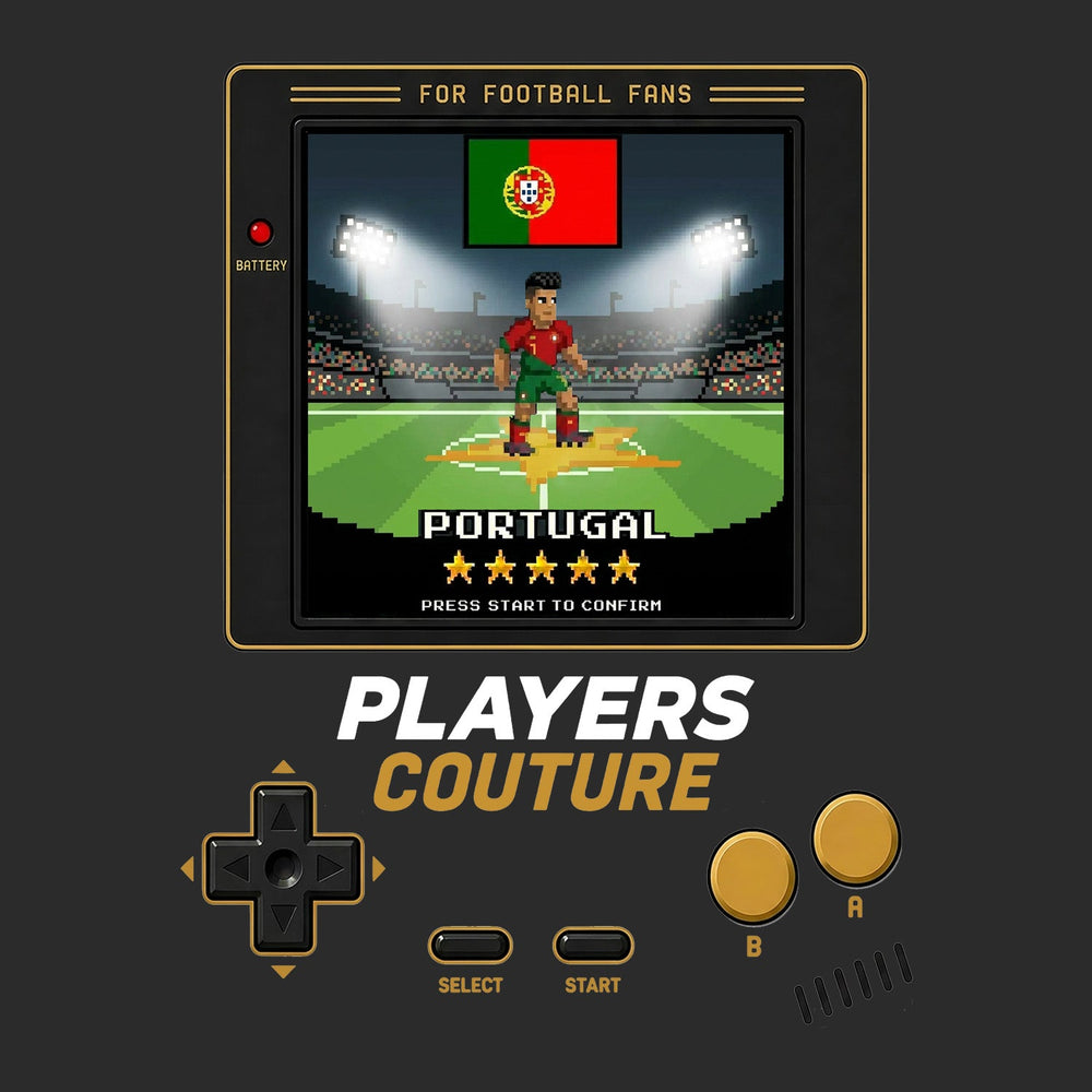 Portugal World Cup 8-Bit Kids Hoodie retro gaming football design by Players Couture