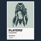 Predator Dutch and his jungle team under the thermal gaze of an unseen alien hunter Icon Frame artwork in navy
