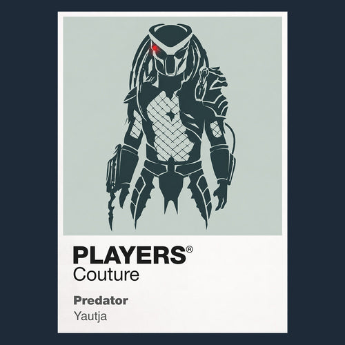 Predator Dutch and his jungle team under the thermal gaze of an unseen alien hunter Icon Frame artwork in navy
