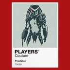 Predator Dutch and his jungle team under the thermal gaze of an unseen alien hunter Icon Frame artwork in red