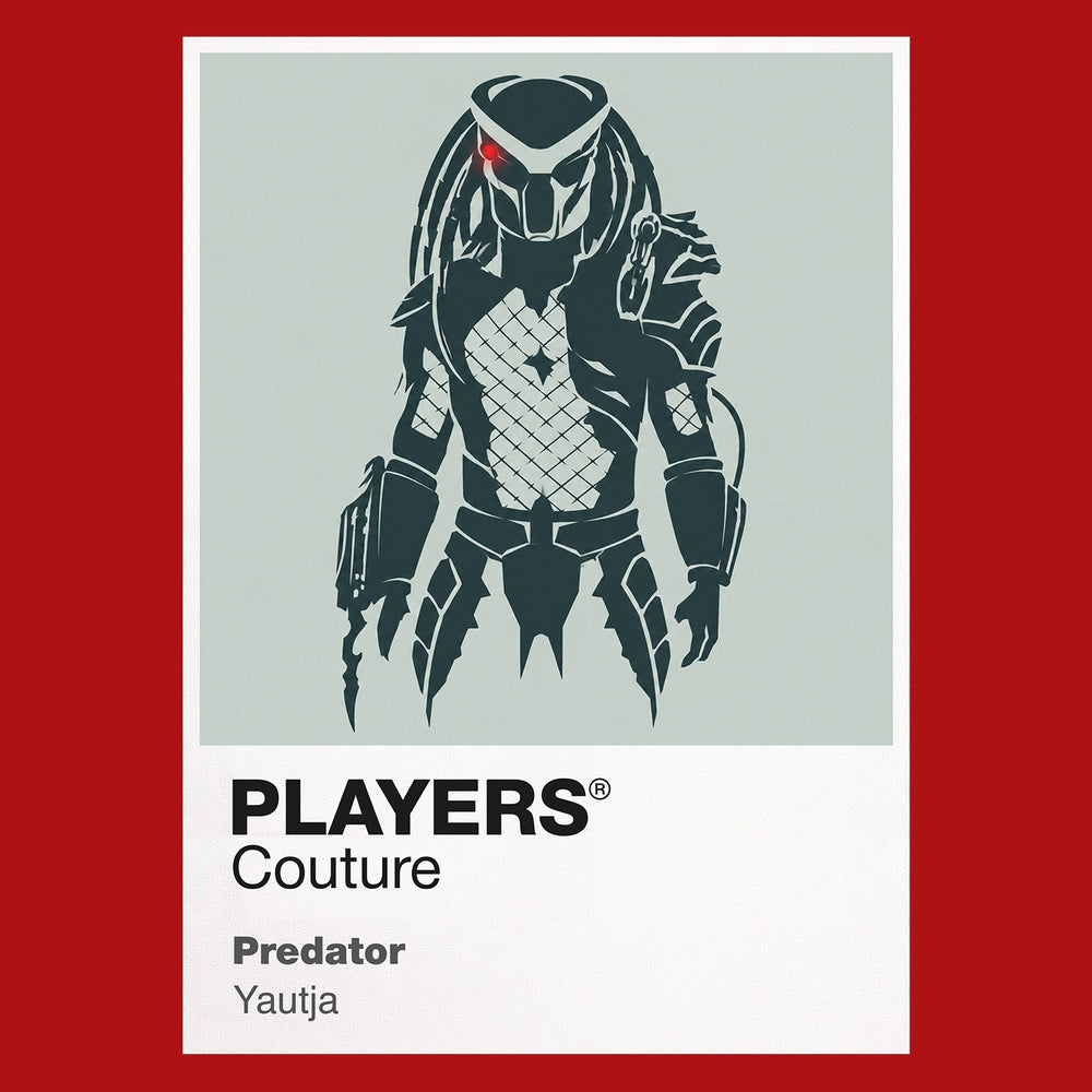Predator Dutch and his jungle team under the thermal gaze of an unseen alien hunter Icon Frame artwork in red