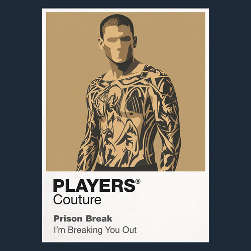 Prison Break Michael Scofield's Fox River plan, structural tattoos and bond with Lincoln Burrows Icon Frame artwork in navy