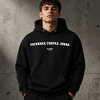 Priyanka Chopra Jonas name-print hoodie - black