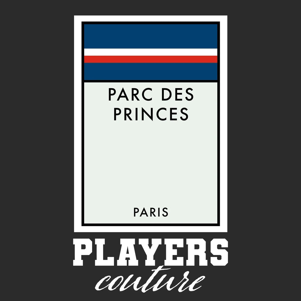 Paris Saint-Germain PSG Monopoly Card hoodie – black men's hoodie with white Paris Saint-Germain PSG Monopoly Card letters