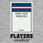 Paris Saint-Germain PSG Monopoly Card hoodie – grey men's hoodie with black Paris Saint-Germain PSG Monopoly Card letters
