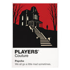 Psycho Norman Bates beneath the Bates Motel sign and the dark outline of the house on the hill Icon Frame artwork on white