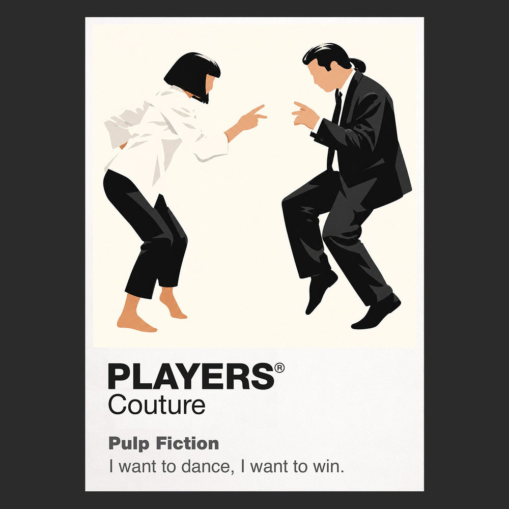 Pulp Fiction – Dance Vincent Vega and Mia Wallace performing their restrained twist at Jack Rabbit Slim's Icon Frame artwork in black