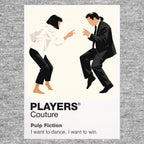 Pulp Fiction – Dance Vincent Vega and Mia Wallace performing their restrained twist at Jack Rabbit Slim's Icon Frame artwork in grey