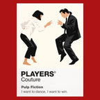 Pulp Fiction – Dance Vincent Vega and Mia Wallace performing their restrained twist at Jack Rabbit Slim's Icon Frame artwork in red