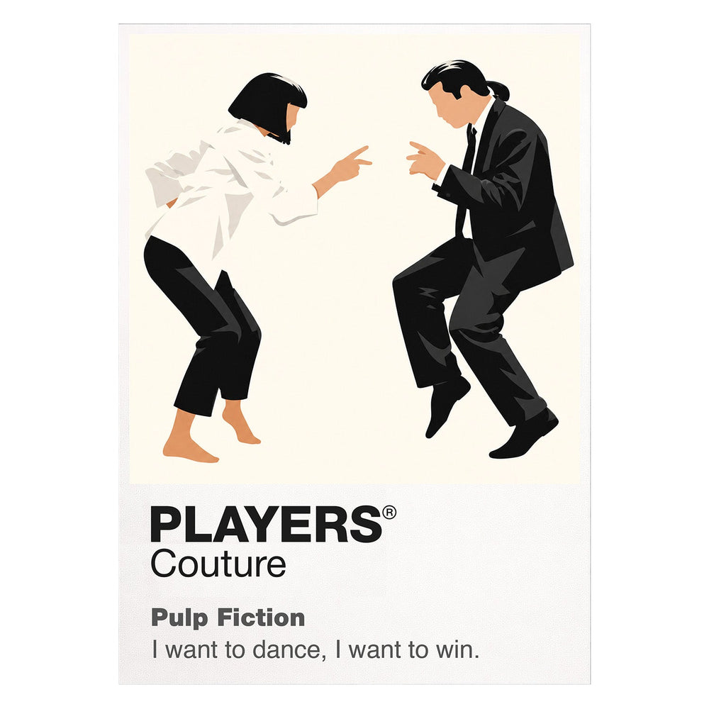 Pulp Fiction – Dance Vincent Vega and Mia Wallace performing their restrained twist at Jack Rabbit Slim's Icon Frame artwork on white