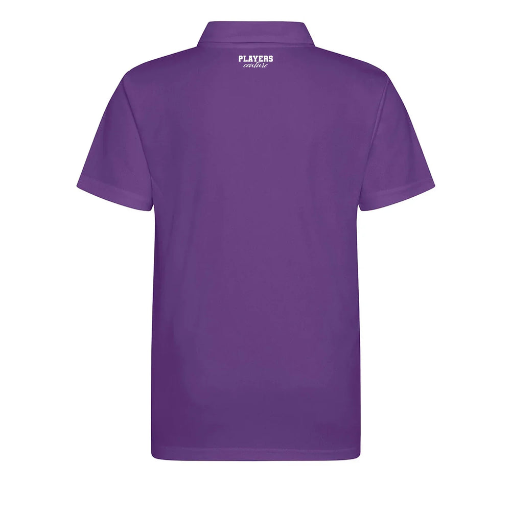 Essentials Collection hoodie – purple kids' hoodie with white Essentials Collection letters and Players Couture logo on the