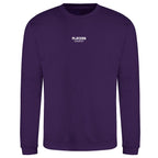 Essentials Collection hoodie – purple men's hoodie with white Essentials Collection letters and Players Couture logo on the