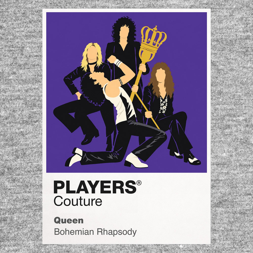 Queen Queen's four-member stage geometry and theatrical live-performance identity Icon Frame artwork in grey