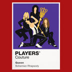 Queen Queen's four-member stage geometry and theatrical live-performance identity Icon Frame artwork in red