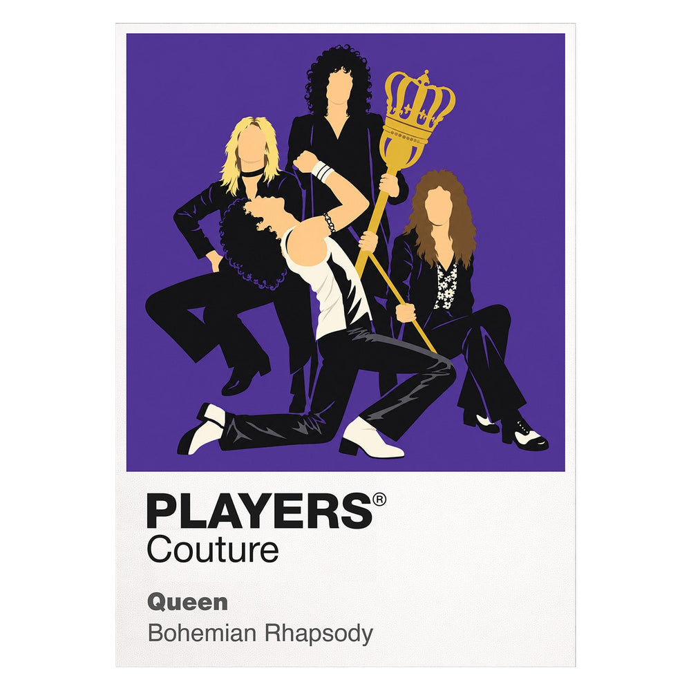 Queen Queen's four-member stage geometry and theatrical live-performance identity Icon Frame artwork on white